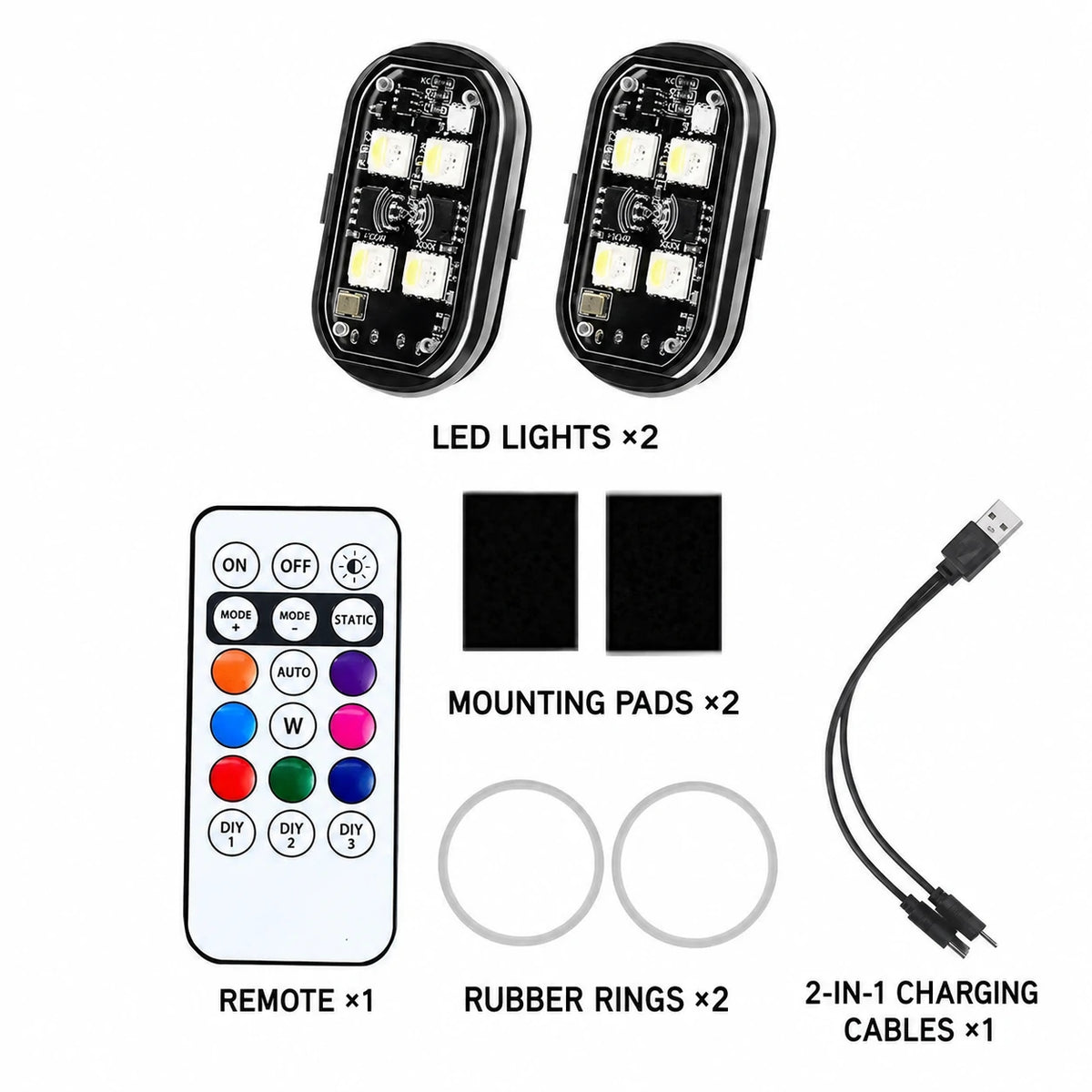 Wireless RGB LED Car Interior Ambient Light Kit