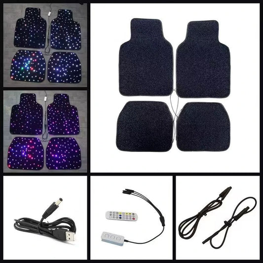 Starry Sky LED Car Floor Mat Set