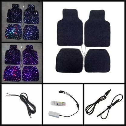 Starry Sky LED Car Floor Mat Set