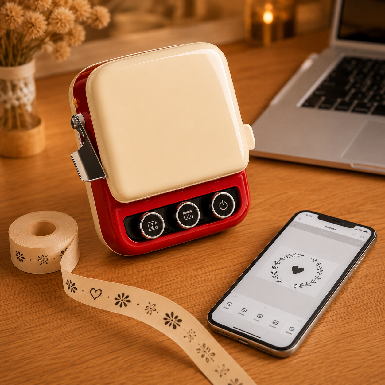 Phomemo P15 Bluetooth Ribbon Printer | Personalized Gift Wrap Maker