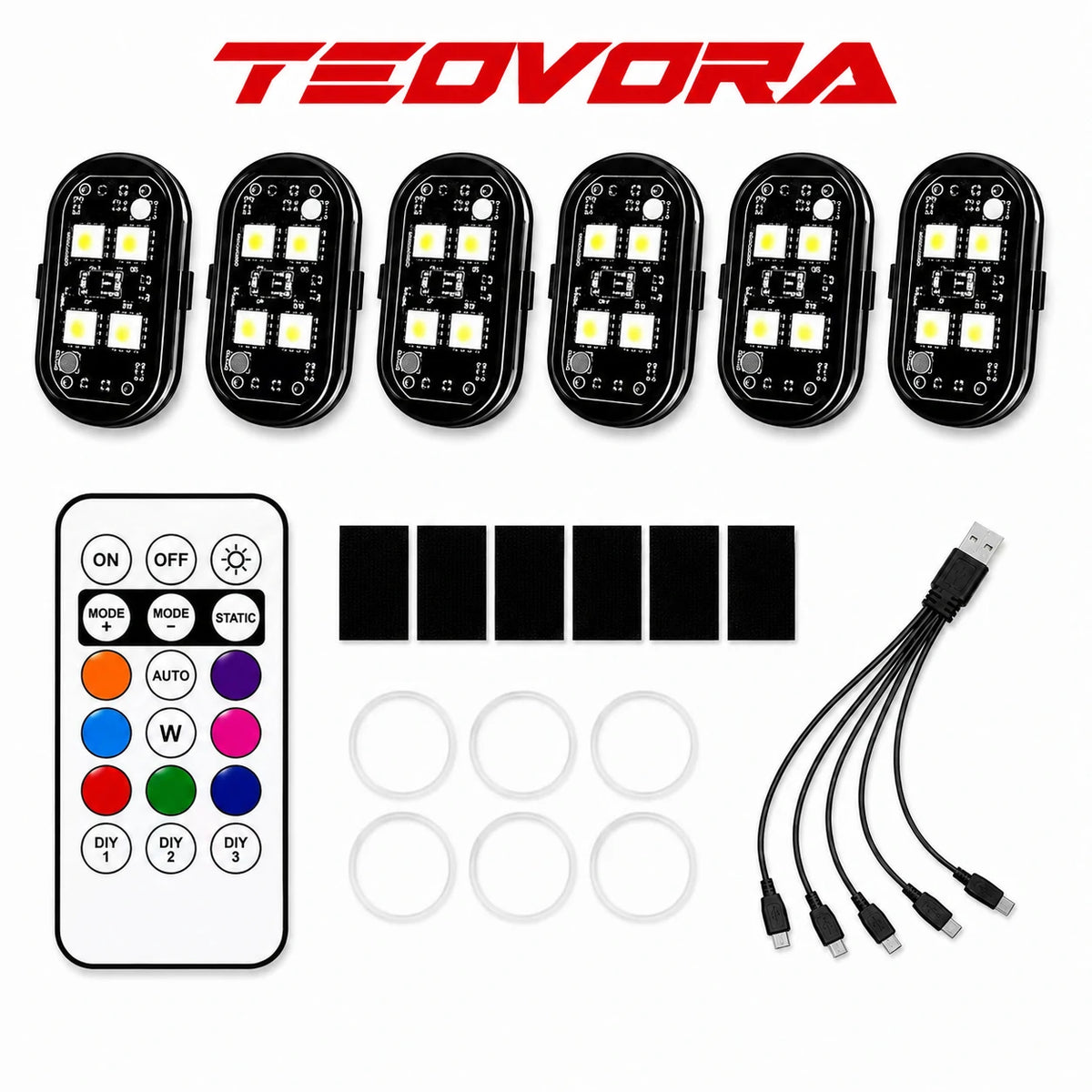Wireless RGB LED Car Interior Ambient Light Kit