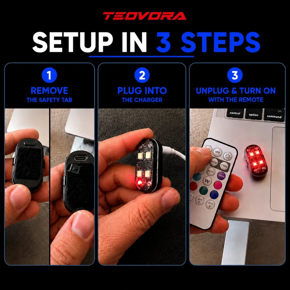 Wireless RGB LED Car Interior Ambient Light Kit