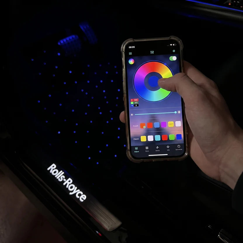 Starry Sky LED Car Floor Mat Set