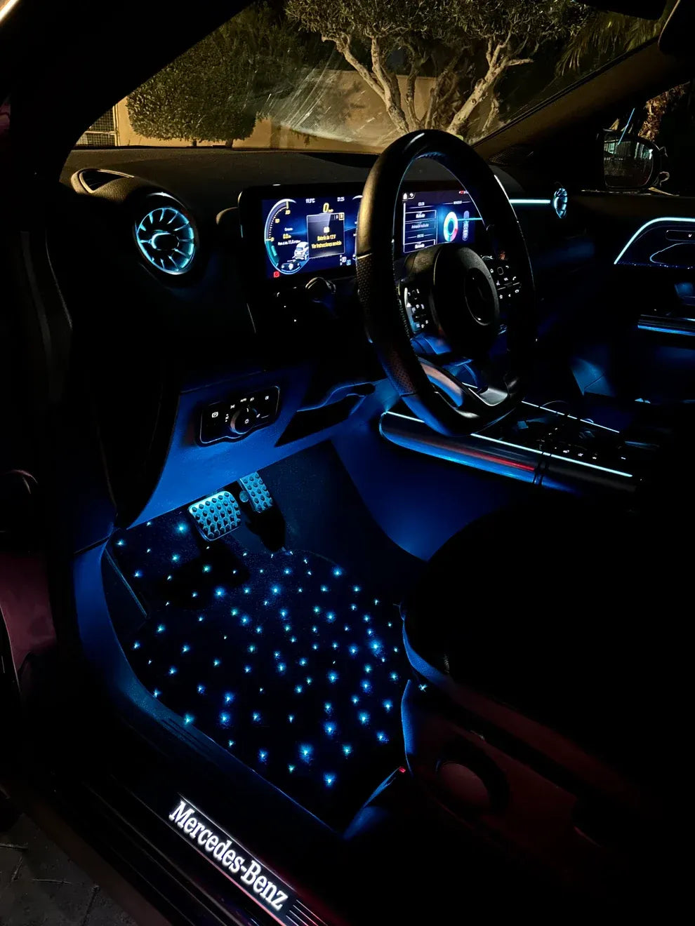 Starry Sky LED Car Floor Mat Set