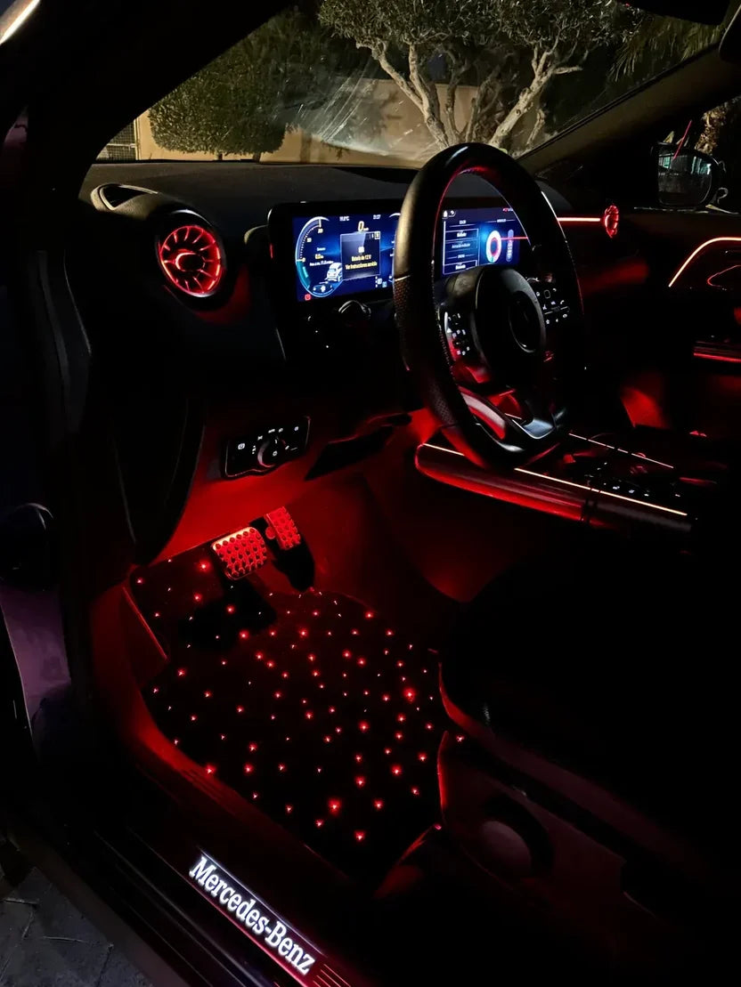 Starry Sky LED Car Floor Mat Set