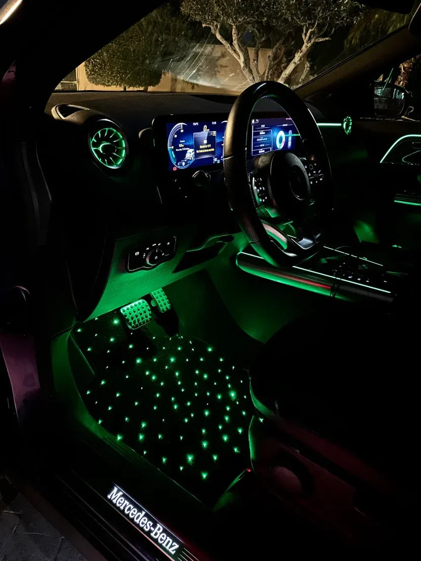 Starry Sky LED Car Floor Mat Set