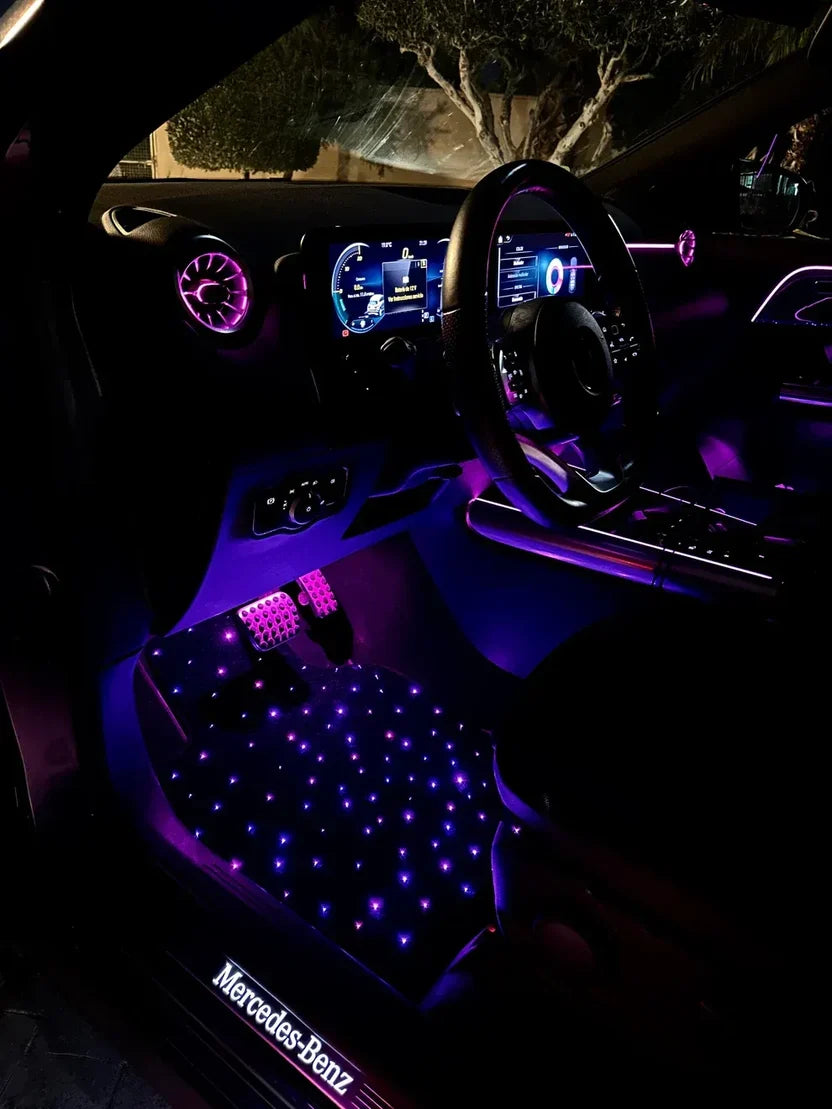 Starry Sky LED Car Floor Mat Set