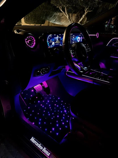 Starry Sky LED Car Floor Mat Set